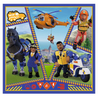 Trefl FIREMAN SAM Pužļu komplekts 3in1 Ugunsdzēsējs Sems