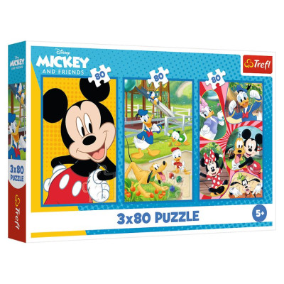 Trefl DISNEY MICKEY MOUSE Pužļu komplekts Mickey Mouse komanda, 3x80 gab.