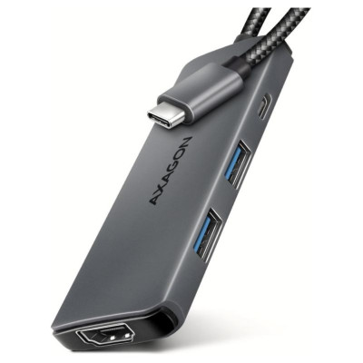 Axagon HMC-5H8K USB 5Gbps hub, 2x USB-A, USB-C, HDMI 8k/30Hz, PD 100W,