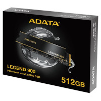 Adata SSD|ADATA|LEGEND 900|512GB|M.2|NVMe|3D NAND|Write speed 5400 MBytes/sec|Read speed 7000 MBytes/sec|TBW 1200 TB|MTBF 1500000 hours|SLEG-900-512GCS