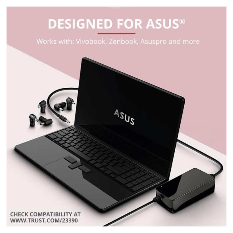 Trust NB ACC AC ADAPTER 90W MAXO//ASUS BLACK 23390 TRUST