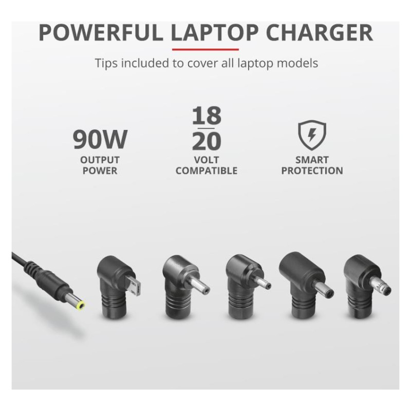 Trust NB ACC AC ADAPTER 90W MAXO//ASUS BLACK 23390 TRUST