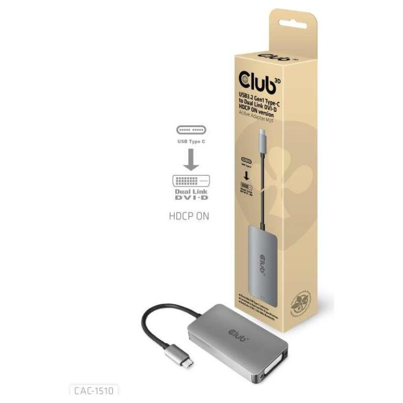 Club3D I/O ADAPTER USB-C TO DVI-D/ACTIVE M/F CAC-1510 CLUB3D