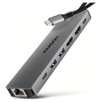 Axagon I/O HUB USB-C 7IN1 DUAL 4K/0.15M HMC-7HX2 AXAGON