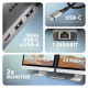 Axagon I/O HUB USB-C 7IN1 DUAL 4K/0.15M HMC-7HX2 AXAGON