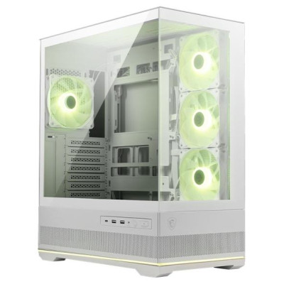 MSI Case|MSI|MAG PANO 110R PZ / WHITE|MidiTower|Case product features Transparent panel|Not included|Colour Black|MAGPANO110RPZWHITE