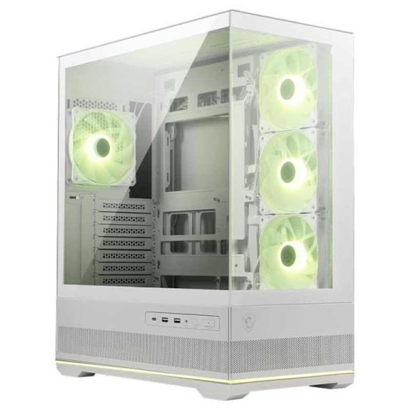 MSI Case|MSI|MAG PANO 110R PZ / WHITE|MidiTower|Case product features Transparent panel|Not included|Colour Black|MAGPANO110RPZWHITE