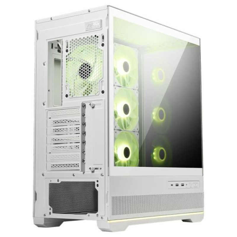 MSI Case|MSI|MAG PANO 110R PZ / WHITE|MidiTower|Case product features Transparent panel|Not included|Colour Black|MAGPANO110RPZWHITE