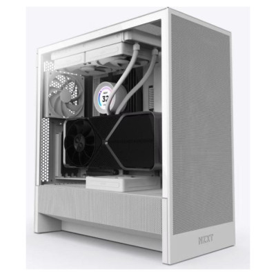 Nzxt Case|NZXT|H5 Flow|MidiTower|Case product features Transparent panel|Not included|ATX|EATX|MicroATX|MiniITX|Colour White|CC-H52FW-01