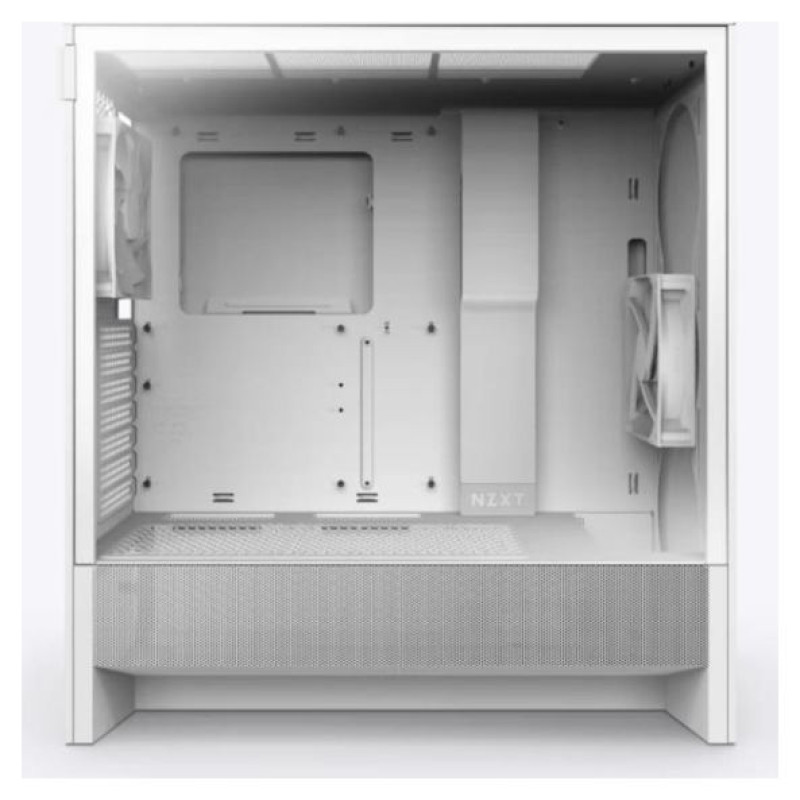 Nzxt Case|NZXT|H5 Flow|MidiTower|Case product features Transparent panel|Not included|ATX|EATX|MicroATX|MiniITX|Colour White|CC-H52FW-01