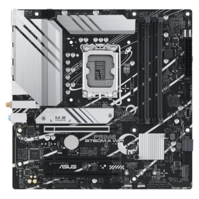 Asus Mainboard|ASUS|Intel B760 Express|LGA1700|Micro-ATX|Memory DDR5|Memory slots 4|3xPCI-Express 4.0 16x|2xM.2|2xHDMI|1xDisplayPort|4xUSB 2.0|2xUSB 3.2|1xPS/2|1xRJ45|3xAudio port|PRIMEB760M-AWIFI