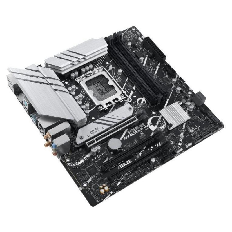 Asus Mainboard|ASUS|Intel B760 Express|LGA1700|Micro-ATX|Memory DDR5|Memory slots 4|3xPCI-Express 4.0 16x|2xM.2|2xHDMI|1xDisplayPort|4xUSB 2.0|2xUSB 3.2|1xPS/2|1xRJ45|3xAudio port|PRIMEB760M-AWIFI