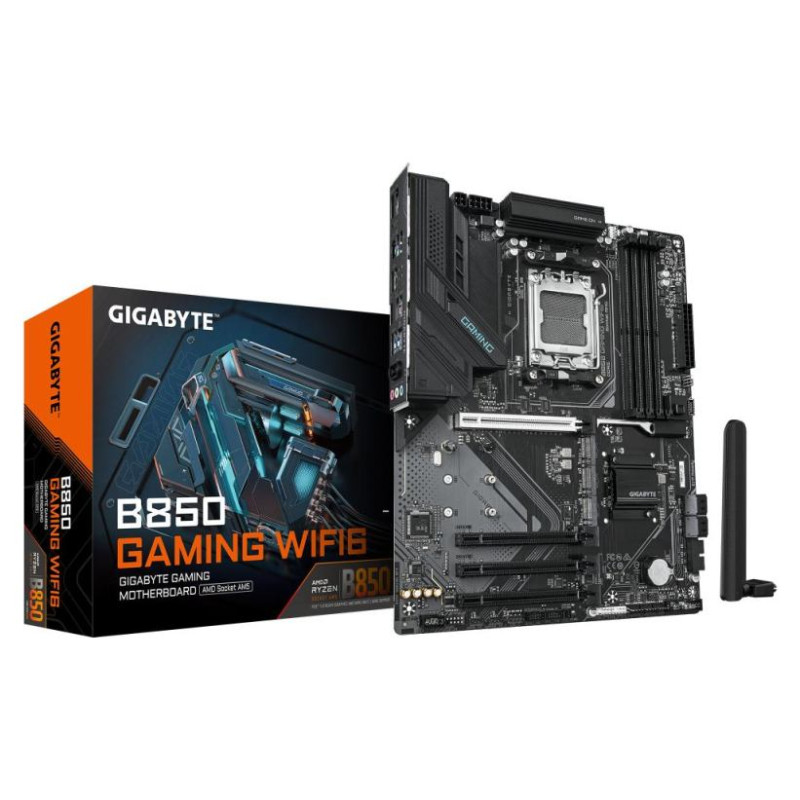Gigabyte Mainboard|GIGABYTE|AMD B850|SAM5|ATX|Memory DDR5|Memory slots 4|4xPCI-Express 16x|3xM.2|1xHDMI|1xDisplayPort|1xAudio-In|1xAudio-Out|1xMicrophone|4xUSB 2.0|4xUSB 3.2|1xUSB-C|1xPS/2|1xRJ45|B850GAMINGWF6