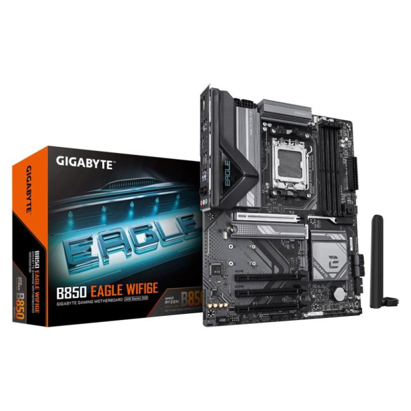 Gigabyte Mainboard|GIGABYTE|AMD B850|SAM5|ATX|Memory DDR5|Memory slots 4|3xPCI-Express 16x|3xM.2|1xHDMI|1xDisplayPort|4xUSB 2.0|4xUSB 3.2|1xUSB-C|1xRJ45|3xAudio port|B850EAGLEWIFI6E