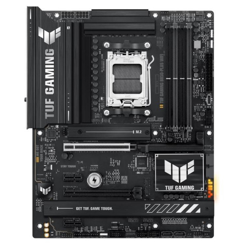 Asus Mainboard|ASUS|AMD B850|SAM5|ATX|Memory DDR5|Memory slots 4|2xPCI-Express 4.0 1x|1xPCI-Express 4.0 16x|1xPCI-Express 5.0 16x|3xM.2|1xHDMI|1xDisplayPort|2xUSB 2.0|4xUSB 3.1|3xUSB 3.2|1xUSB-C|1xRJ45|5xAudio port|TUFGAMINGB850-PLUSWIFI