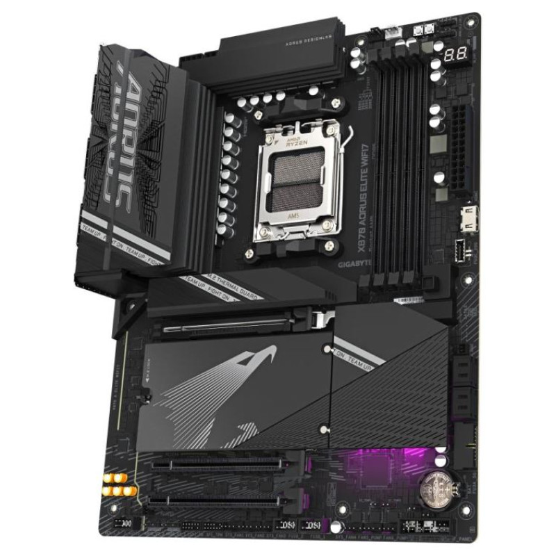 Gigabyte Mainboard|GIGABYTE|AMD X870|SAM5|ATX|Memory DDR5|Memory slots 4|1xPCI-Express 3.0 2x|1xPCI-Express 4.0 4x	|1xPCI-Express 5.0 16x|1xM.2|1xHDMI|4xUSB 2.0|6xUSB 3.2|1xOptical S/PDIF|1xRJ45|2xAudio port|X870AELITEWIFI71.1