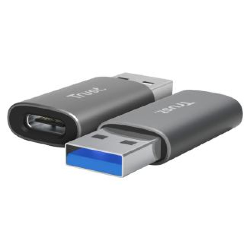 Trust Adapteris Trust Calyx USB-C to USB-A 2 pack Black