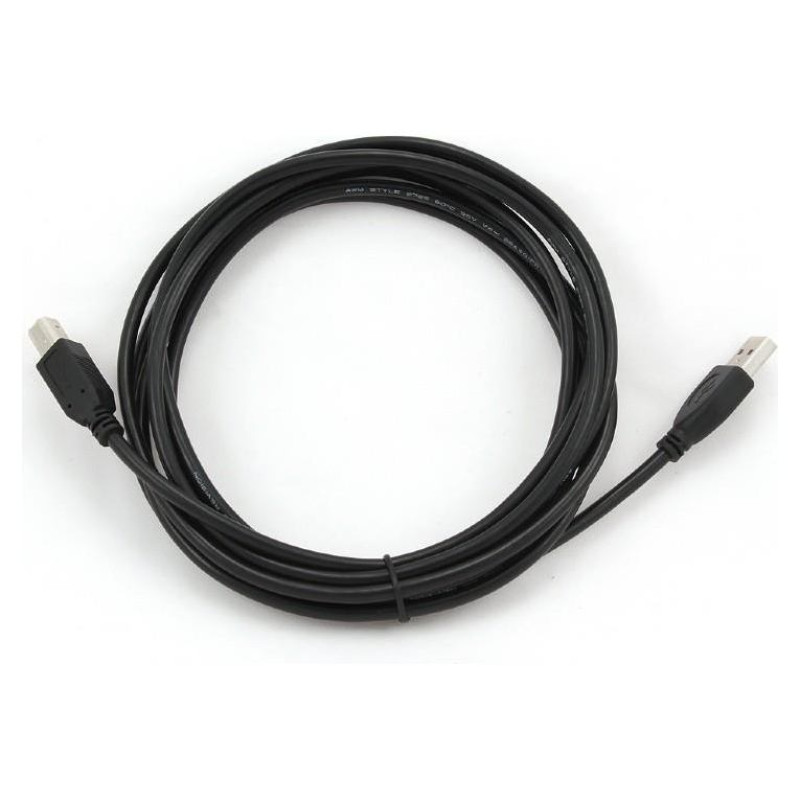 Gembird CABLE USB2 AM-BM 3M/BLACK CCP-USB2-AMBM-10 GEMBIRD