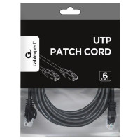 Gembird PATCH CABLE CAT6 UTP 5M/BLACK PP6U-5M/BK GEMBIRD
