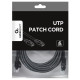 Gembird PATCH CABLE CAT6 UTP 5M/BLACK PP6U-5M/BK GEMBIRD