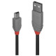 Lindy CABLE USB2 A TO MINI-B 5M/ANTHRA 36725 LINDY