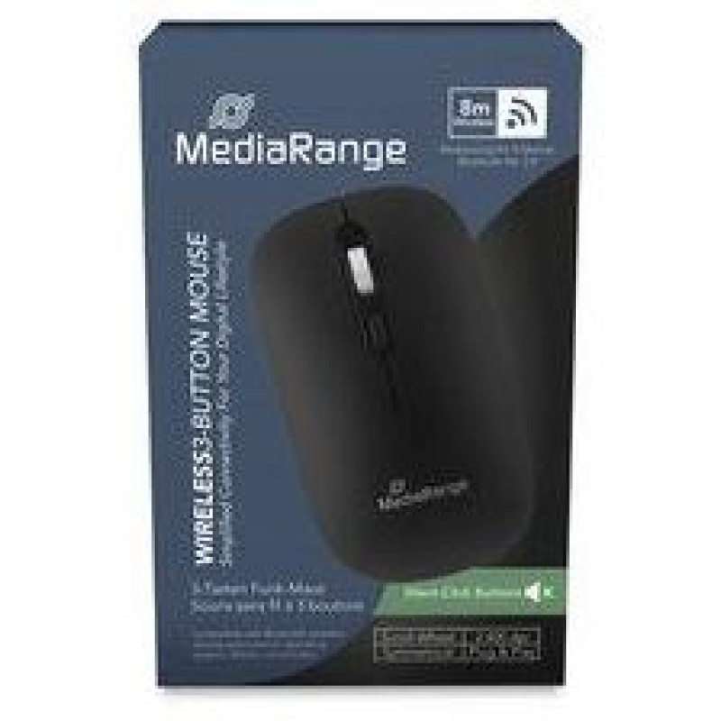 Mediarange MOUSE USB OPTICAL WRL 4-BUTTON/BLACK MROS267 MEDIARANGE