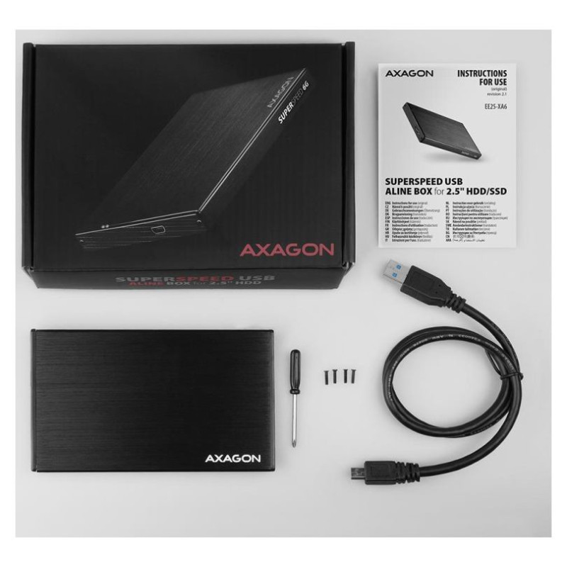 Axagon EE25-XA6 USB3.0 - SATA 6G 2.5" External ALINE Box