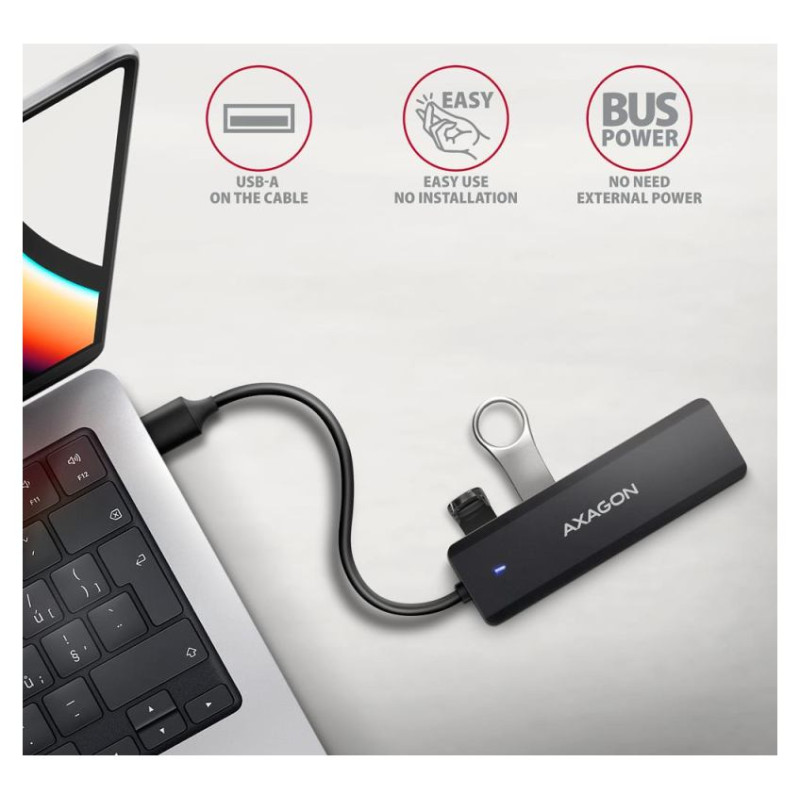 Axagon I/O HUB USB TRAVEL/0.19M HUE-C1A AXAGON