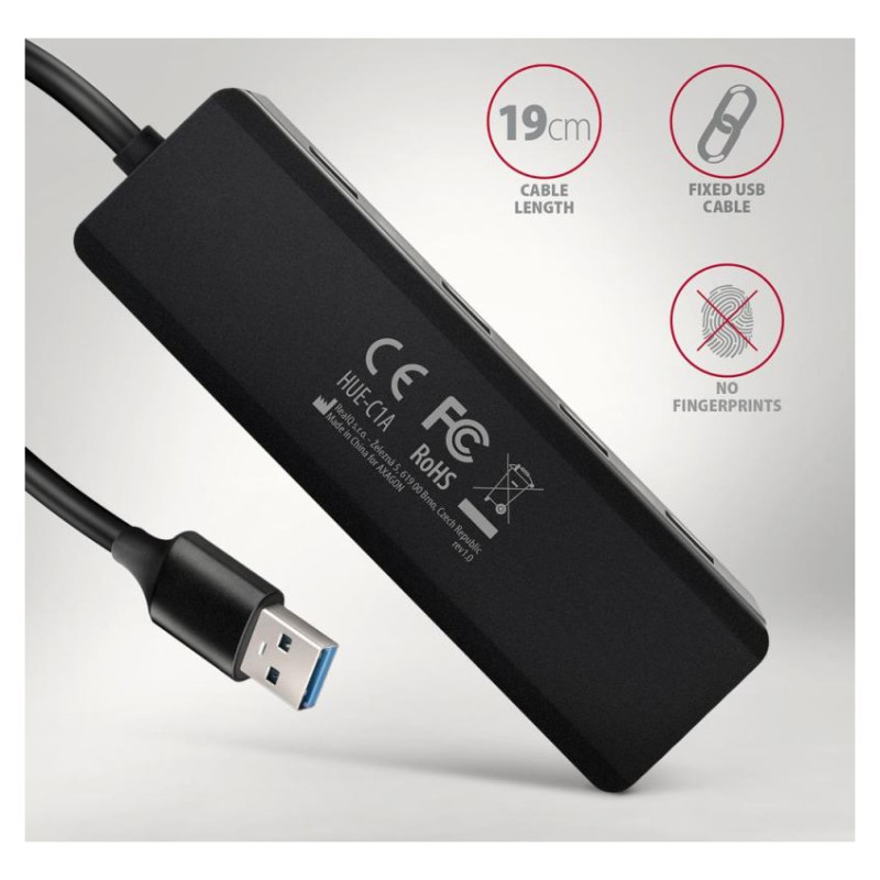 Axagon I/O HUB USB TRAVEL/0.19M HUE-C1A AXAGON