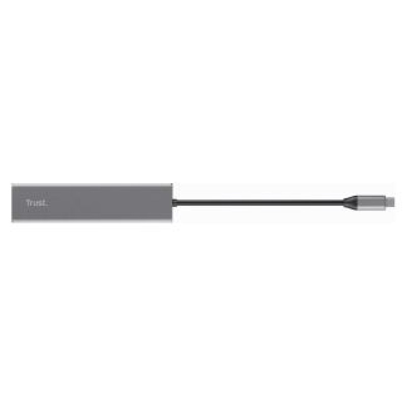 Trust Dokstacija Halyx Fast USB-C Hub & Card Reader Silver