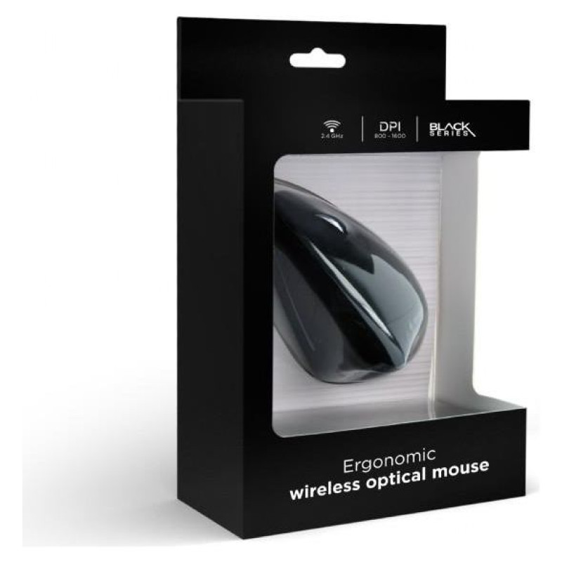 Gembird MOUSE USB OPTICAL WRL BLACK/ERGONOMIC MUSW-ERGO-01 GEMBIRD