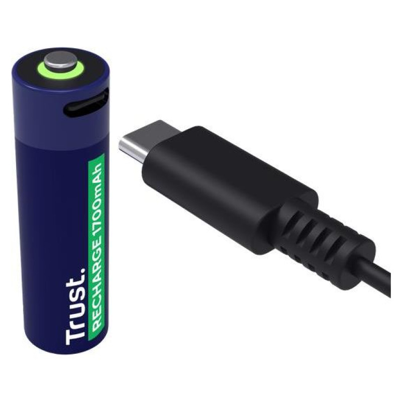 Trust BATTERY RECH. LI-ION AA 1.5V/1700MAH USB-C 2P 25584 TRUST