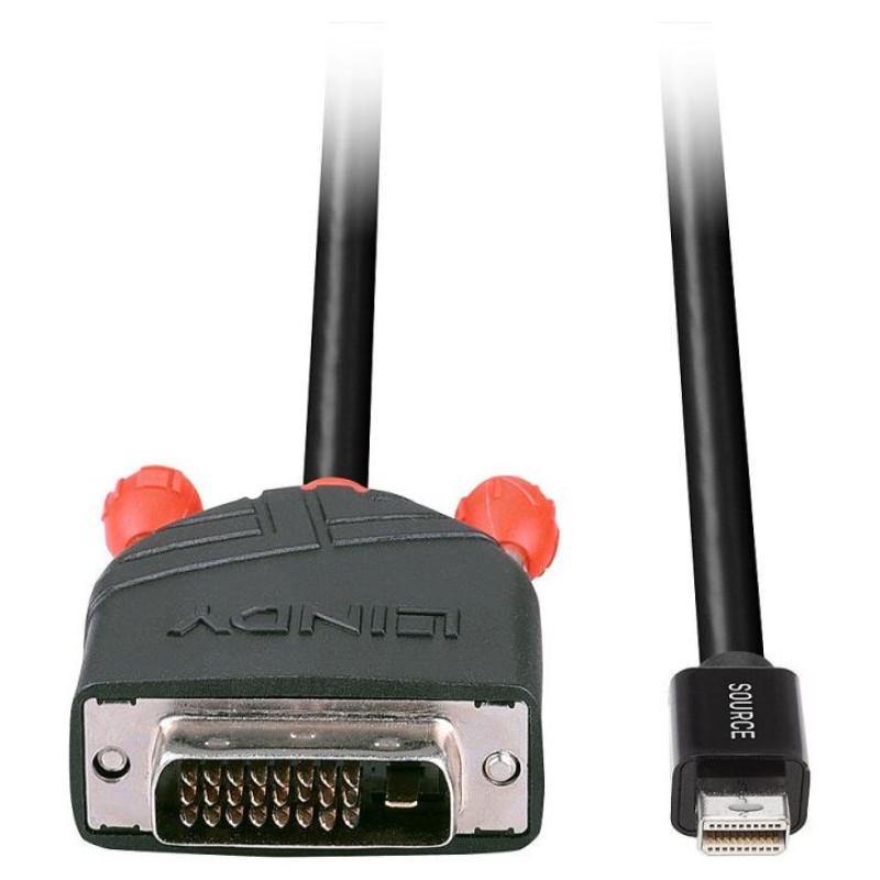 Lindy CABLE MINI DP TO DVI 3M/BLACK 41953 LINDY