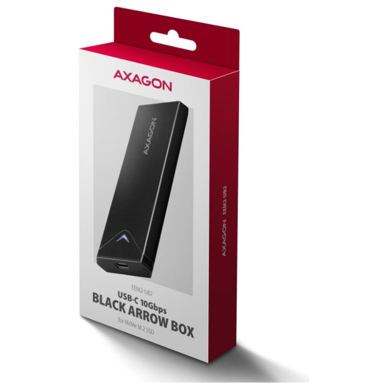Axagon EEM2-UB2 USB-C 3.2 Gen 2 - M.2 NVMe SSD 42-80mm box black