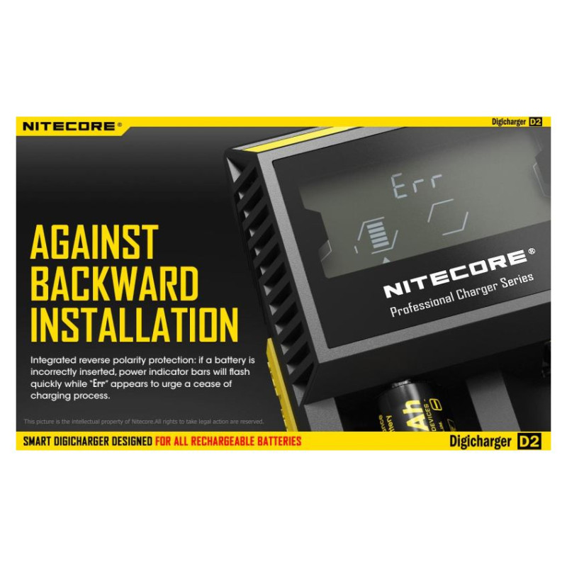 Nitecore BATTERY CHARGER 2-SLOT/D2 EU NITECORE