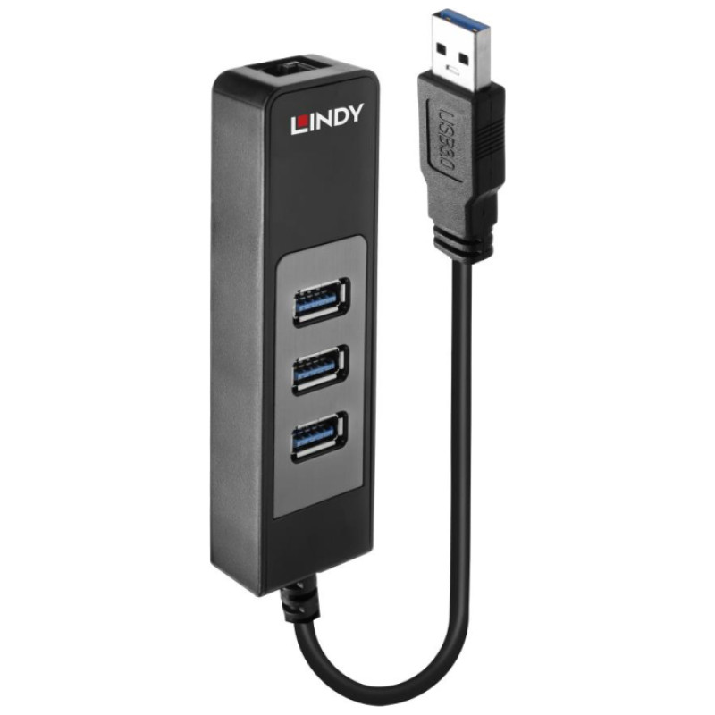 Lindy I/O HUB USB3 & LAN ADAPTER/43176 LINDY