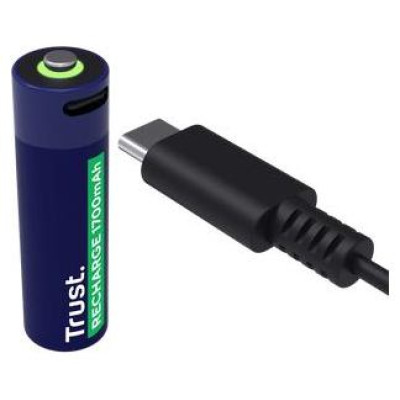 Trust BATTERY RECH. LI-ION AA 1.5V/1700MAH USB-C 4P 25631 TRUST