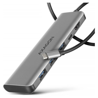 Axagon HMC-5H USB-C 3.2 Gen 1 hub, 3x USB-A, 4K HDMI, PD 100W, 100cm USB-C cable