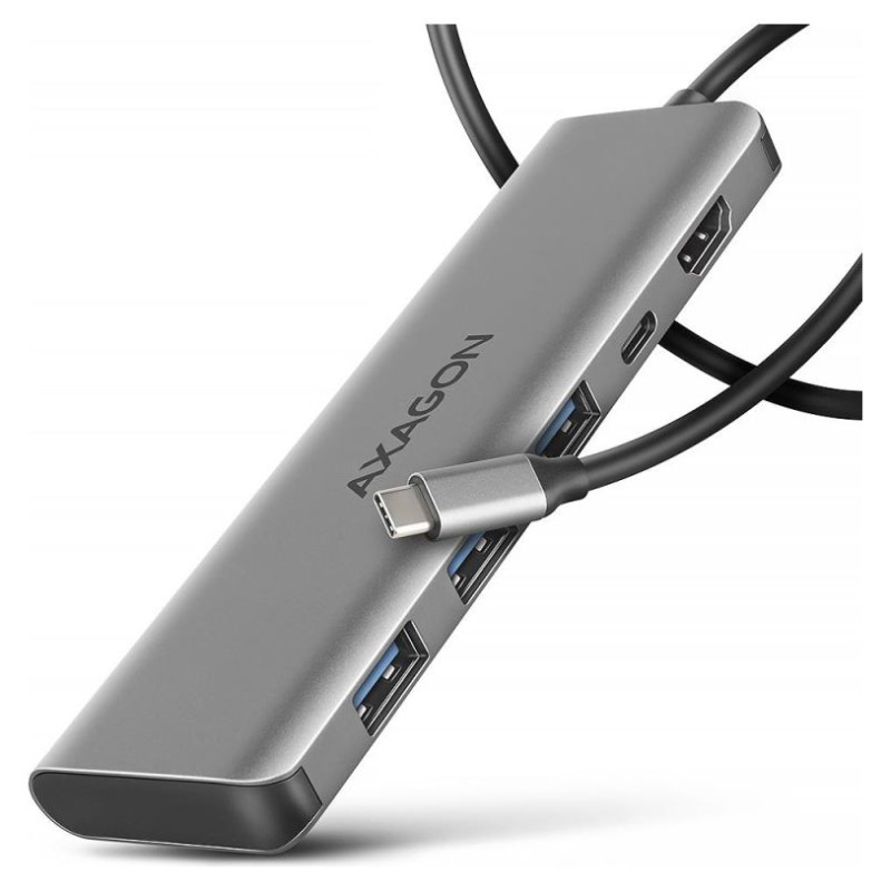 Axagon HMC-5H USB-C 3.2 Gen 1 hub, 3x USB-A, 4K HDMI, PD 100W, 100cm USB-C cable