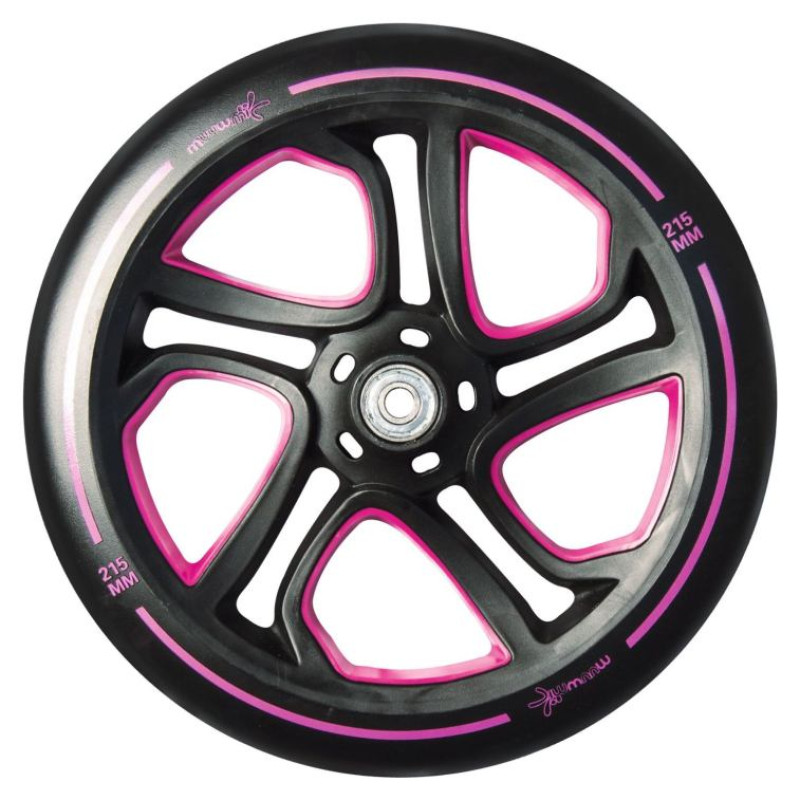 Muuwmi Aluminium Scooter PRO skrejritenis 215 mm, rozā - AU 466