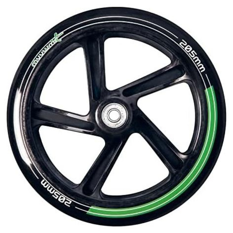 Muuwmi Aluminium Scooter skrejritenis 205 mm,zaļ&scaron;-zils - melns - AU 522