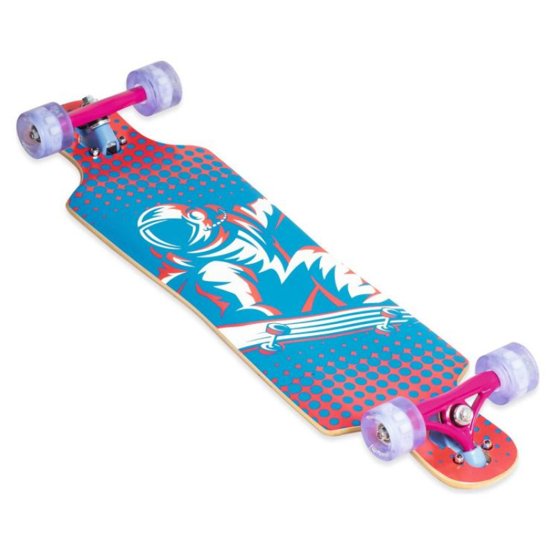 Muuwmi Longboard Compact Skateboard skrituļdēlis, ABEC 7, ar gaismiņām - AU 560