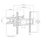 Electriclight TV stiprinājums pie sienas 26-55 collas, līdz 35kg, melns - REDOX K35