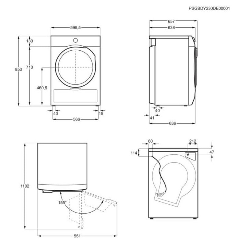 AEG siltumsūkņa veļas žāvētājs, 8 kg - TR9586CE