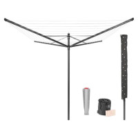 Brabantia rotējošs veļas žāvētājs Lift-O-Matic, 50m, 4 atzar., Anthracite - 290503