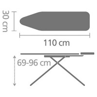 Brabantia gludināmais dēlis (A) 110x30cm, Denim Black - 134944