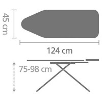 Brabantia gludināmais dēlis (C) 124x45cm, Denim Black - 134746