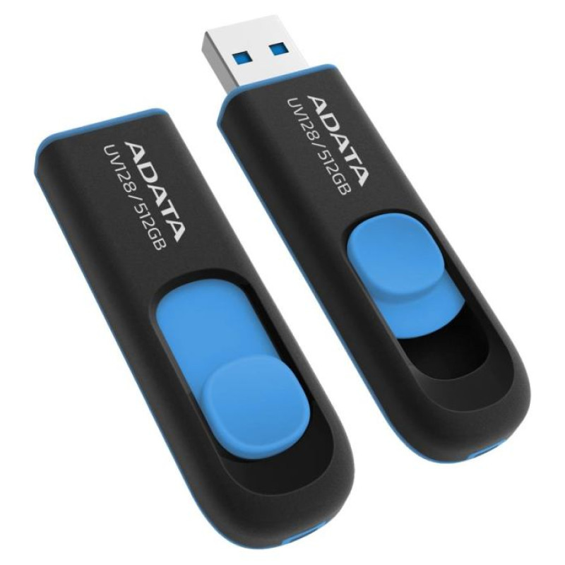 Adata MEMORY DRIVE FLASH USB3 512GB/BLK/BLUE AUV128-512G-RBE ADATA