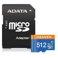 Adata MEMORY MICRO SDXC 512GB W/AD./AUSDX512GUICL10A1-RA1 ADATA