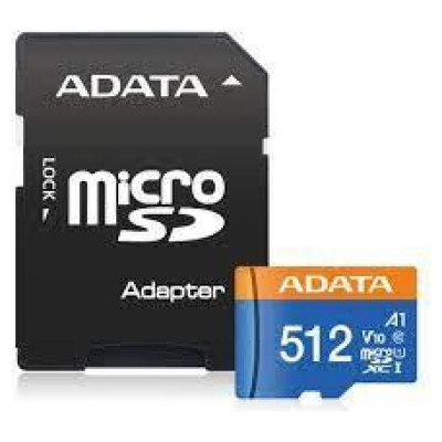 Adata MEMORY MICRO SDXC 512GB W/AD./AUSDX512GUICL10A1-RA1 ADATA